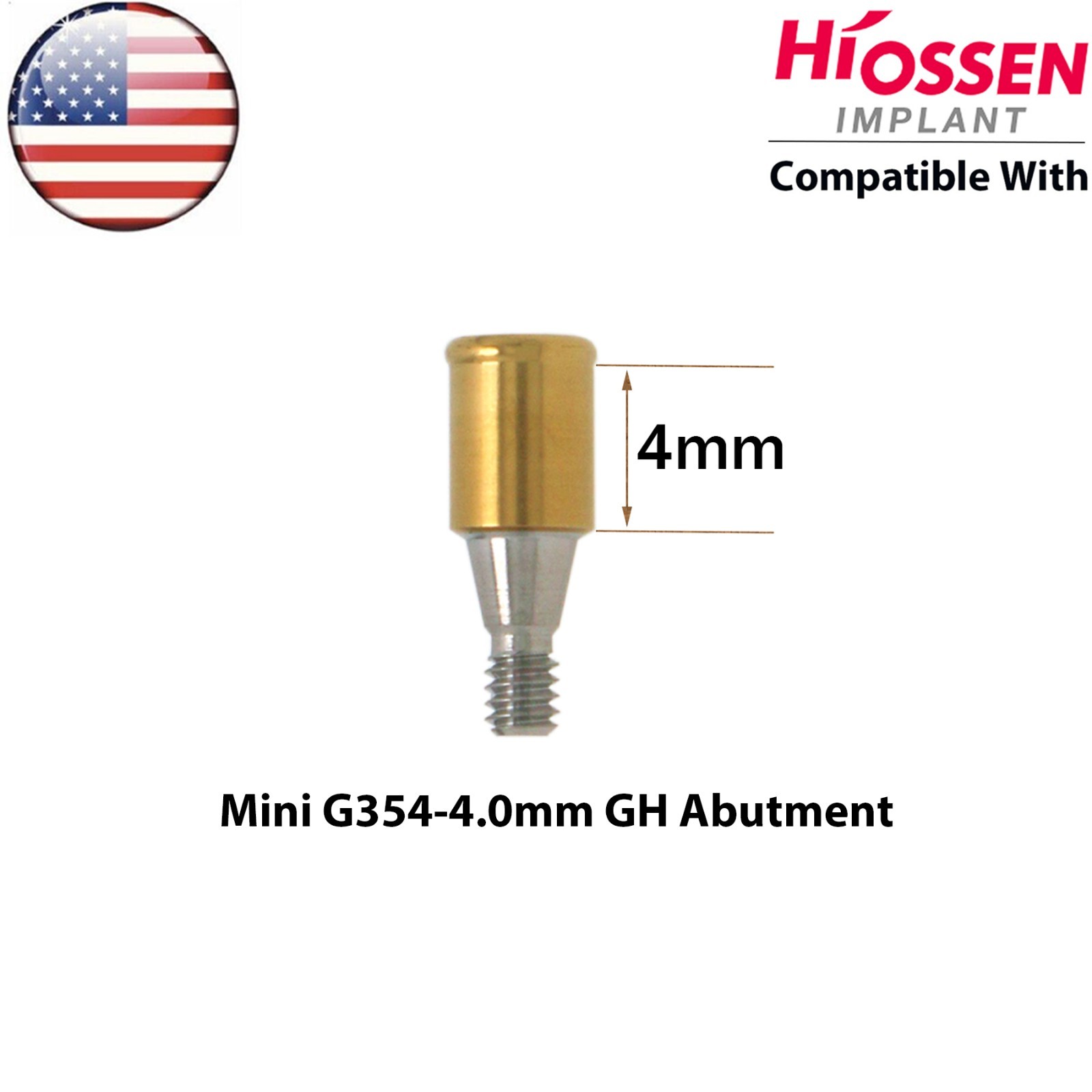 US Fits Hiossen Osstem Overdenture Locator Abutment Regular Mini & Male Caps Kit