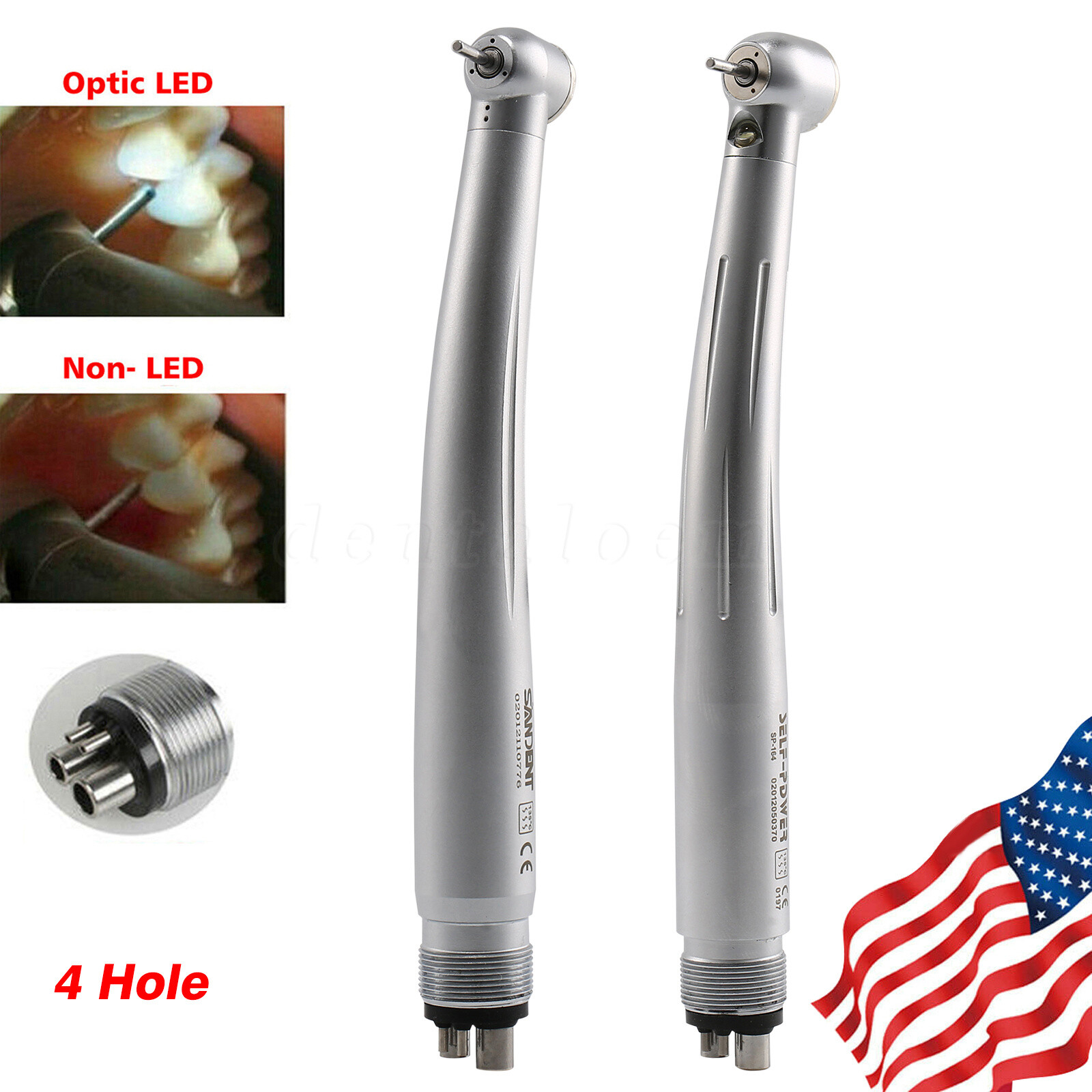 NSK Style Dental LED Fiber Optic E-generator/ High Speed Handpiece Turbine 2/4H