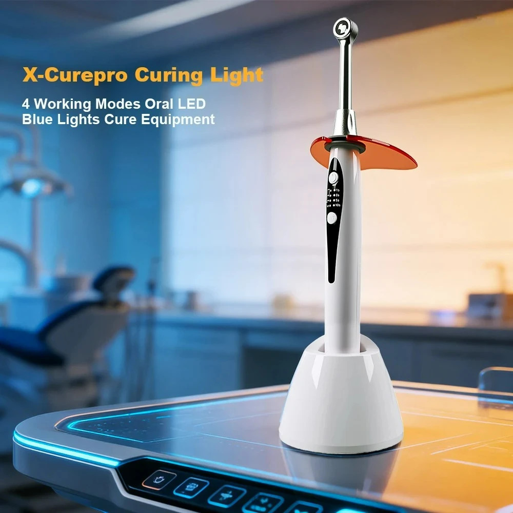 1S Dental LED X Cure PRO Curing Light Cordles Metal Head 4 Modes1200-2500mw/cm²