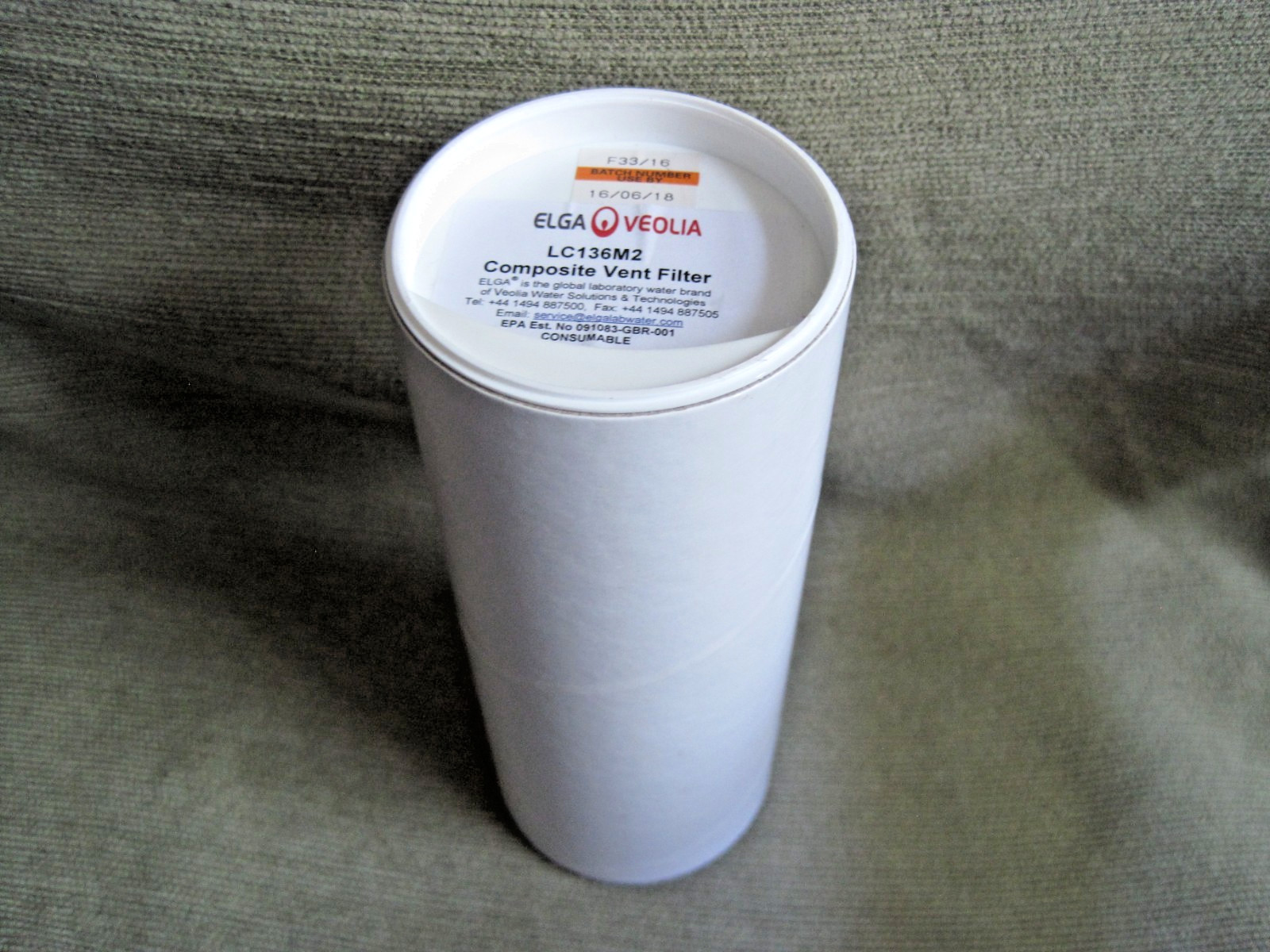 ELGA VEOLIA LC136M2 COMPOSITE VENT FILTER – NEW SEALED INST36651 – Exp. 06/18