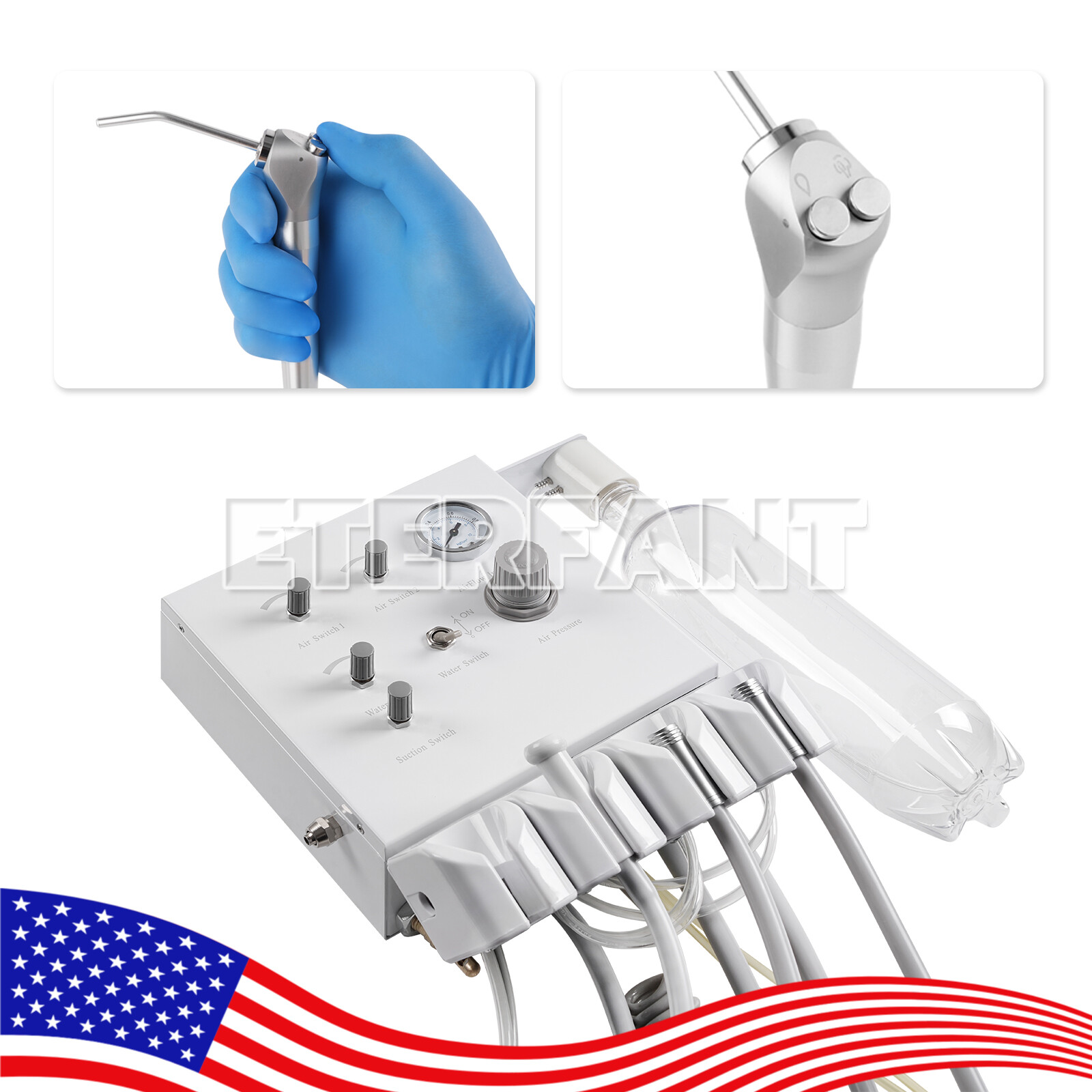 Portable 4H Mobile Dental Delivery Unit System Cart Treatment/Turbine Unit 4H