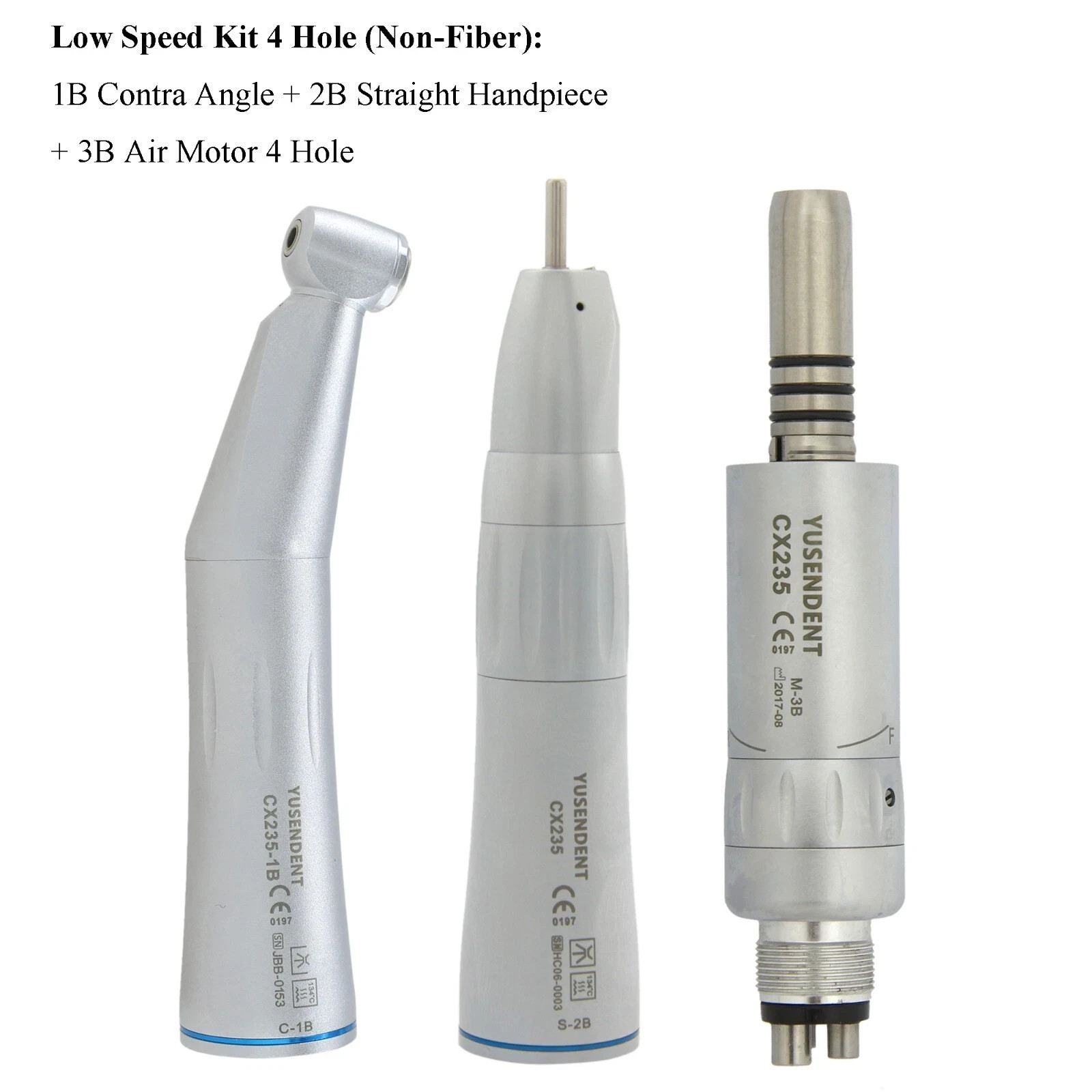COXO Dental Contra Angle Straight Handpiece Slow Low Speed Air Motor 4 Hole NSK