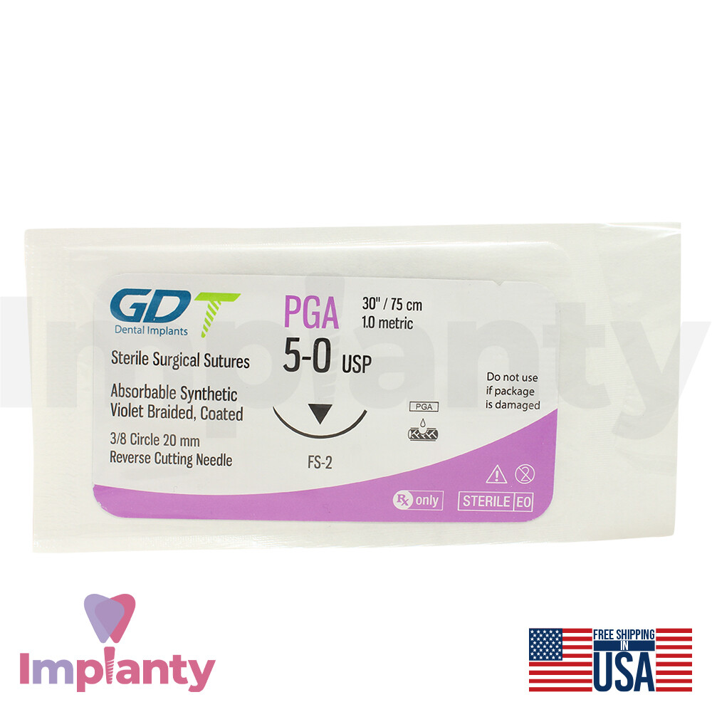 X5 PGA Sutures Absorbable Violet Braided 12 Pcs Sterile Training Thread