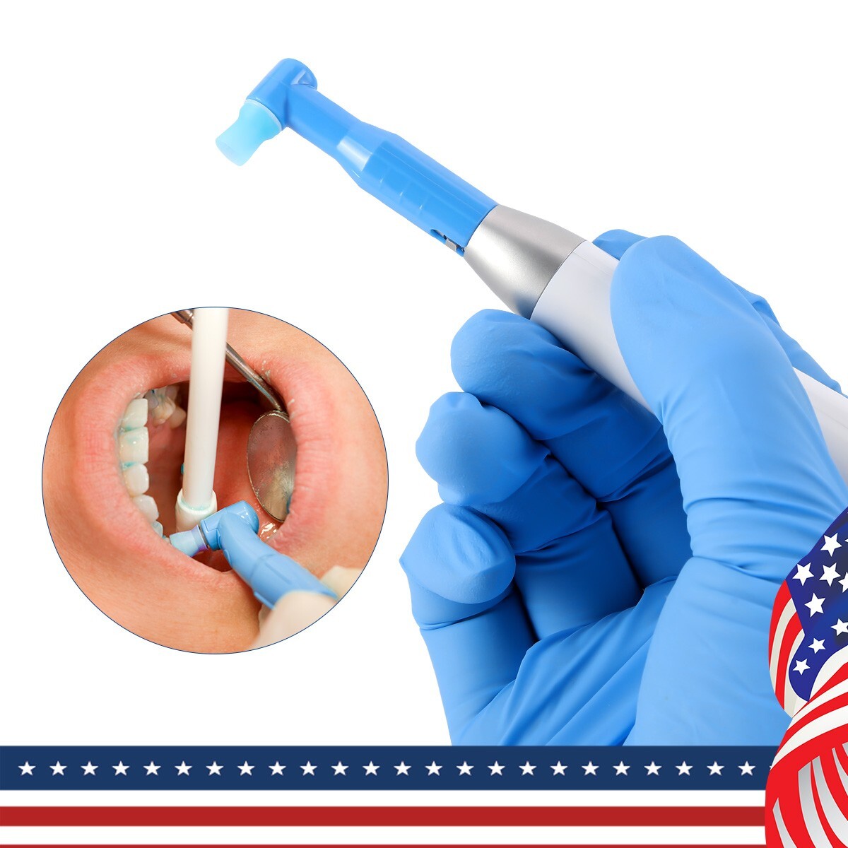 360° Swivel Dental Cordless Hygiene Prophy Handpiece Teeth Cleaning & Polishing