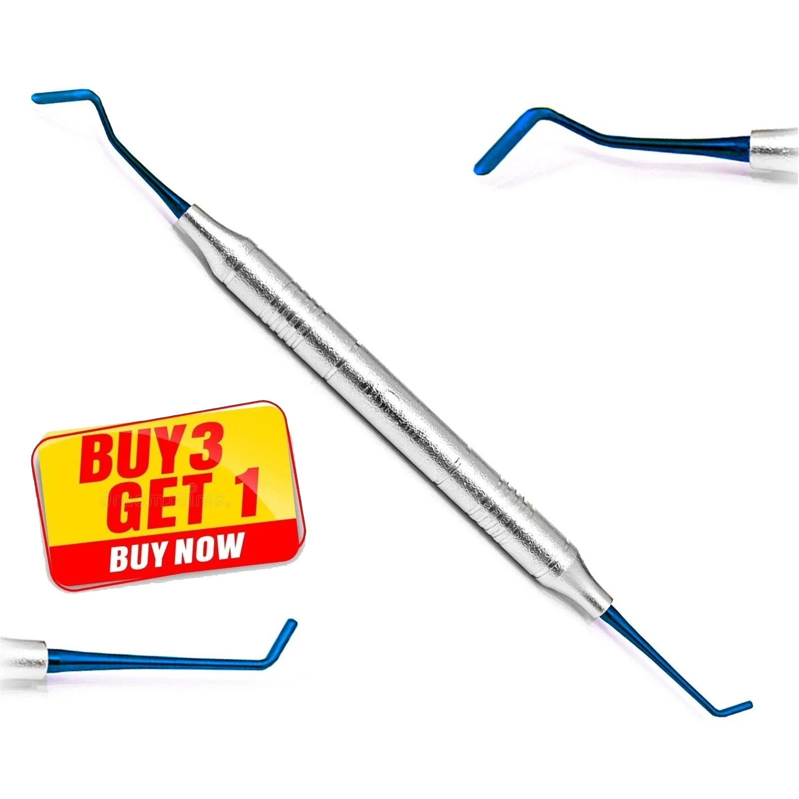 Dental Composite Filling Instruments Spatula & Plugger Titanium Blue Color Tips