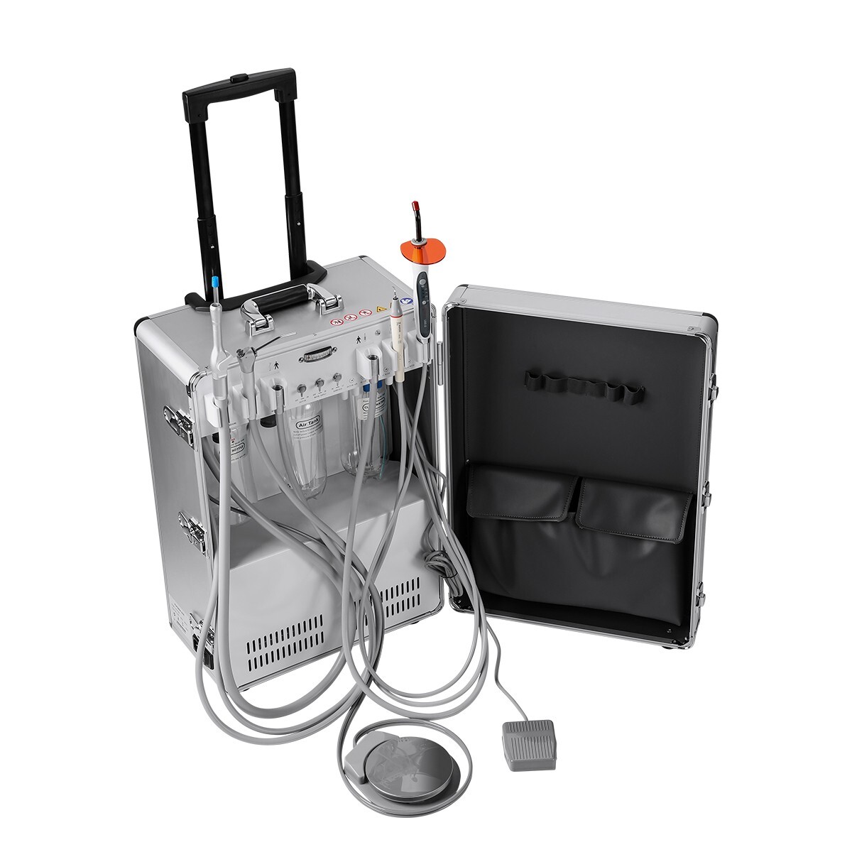 Portable Mobile Dental Delivery Unit Cart Air Compressor Suction+Scaler P206