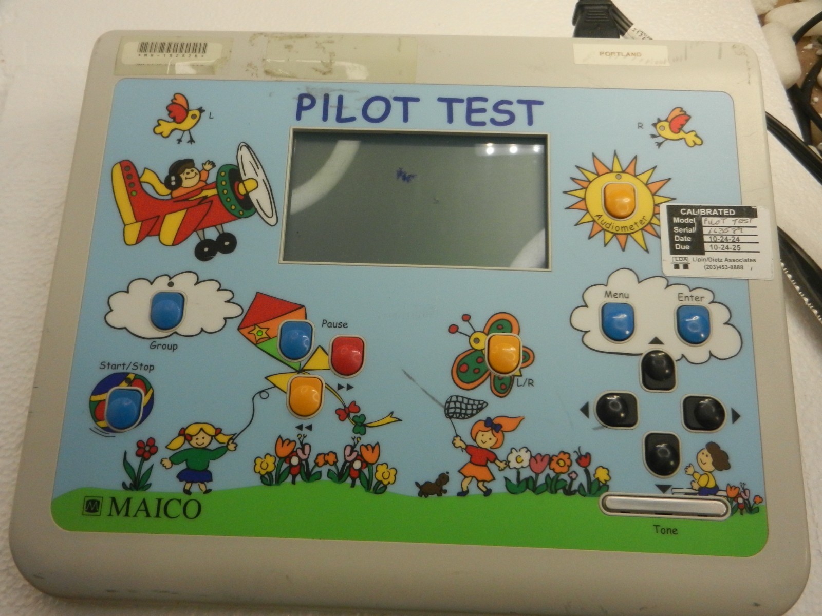 Maico Diagnostics Pilot Test Audiometer With Power Cord Only ( SMALL DEFECT LCD)