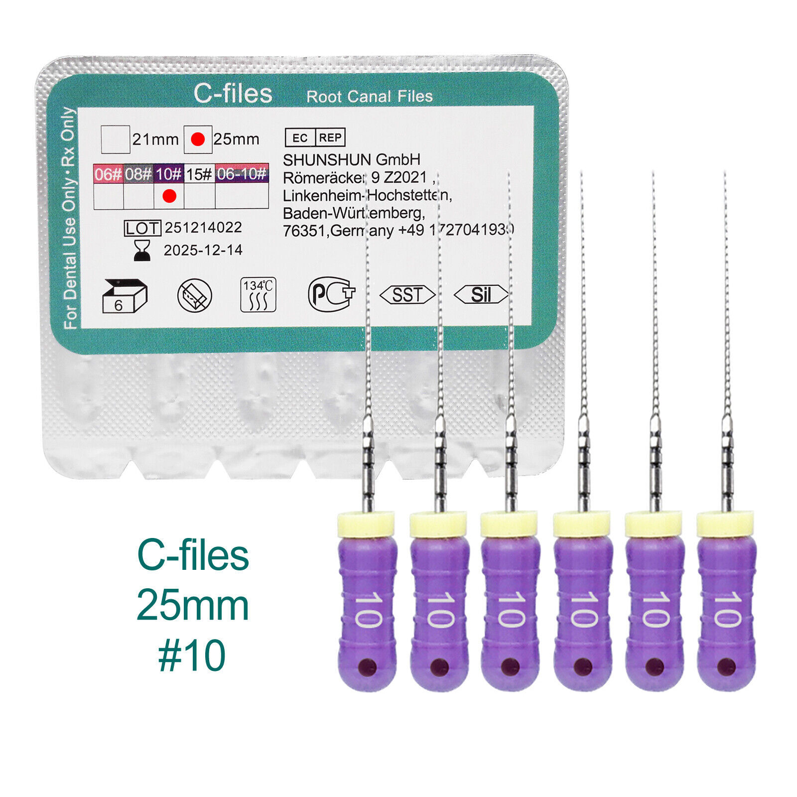 Dental Root Canal Files Hand Use Endodontic C File 25mm / K File 21mm 31mm