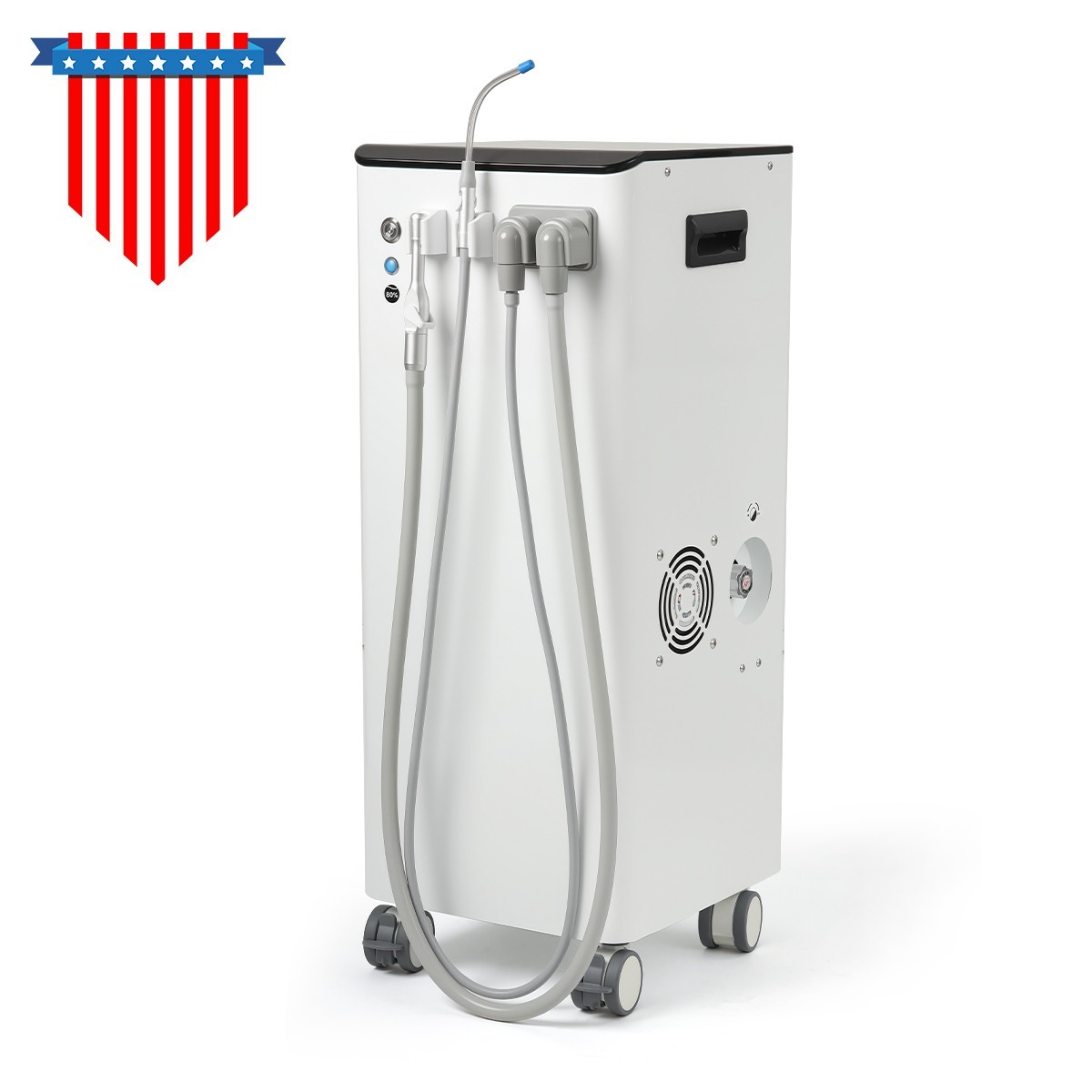 Portable Dental Unit Delivery Cart with Air Compressor/Dental Suction System