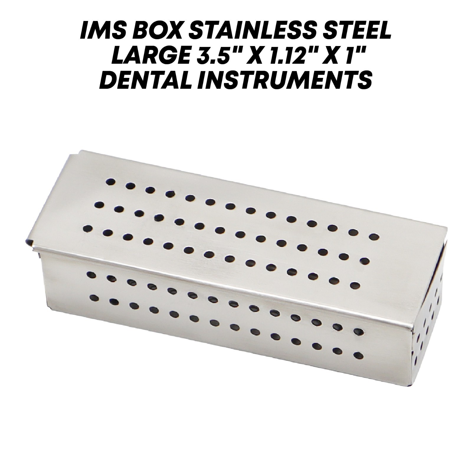IMS Box Stainless Steel Large 3.5″ X 1.12″ X 1″ Dental Instrument Organizer