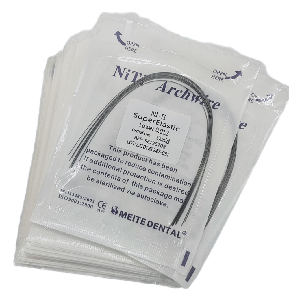200Pcs Dental Ortho Super Elastic NITI Arch Wire Round Ovoid/Natural Form