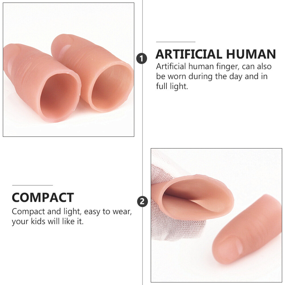 10Pcs False Finger Support Fingertip Protector Fake Finger Toy Trick Finger