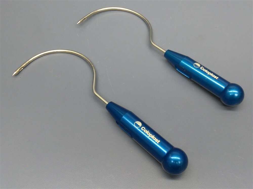 Lot of 2 Coloplast Hook Medical Instrument Part Hand Tool