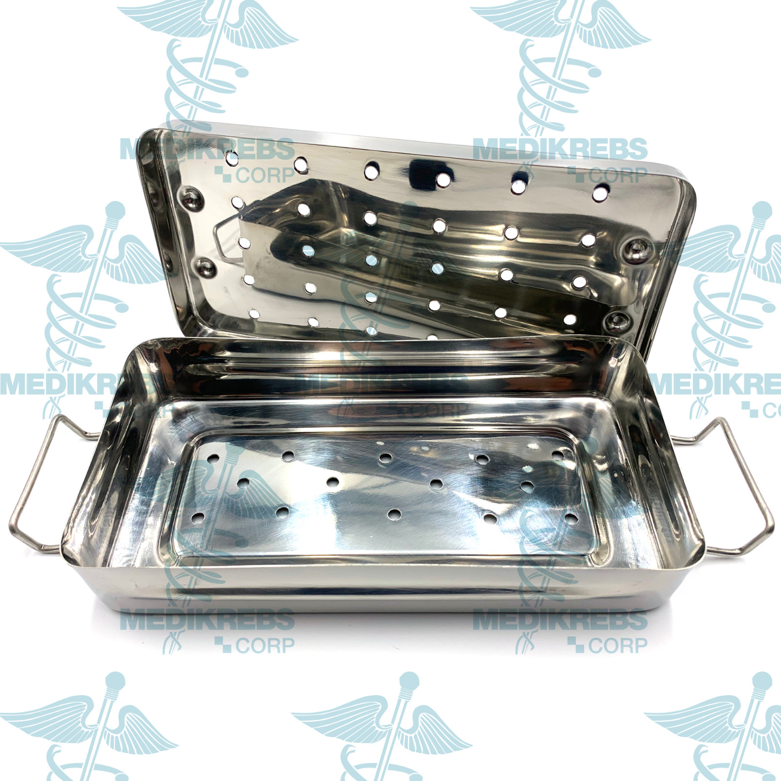 Stainless Steel Sterilization Tray 8” x 4″ x 1.5” (20 x 10 x 4 cm) OR Grade