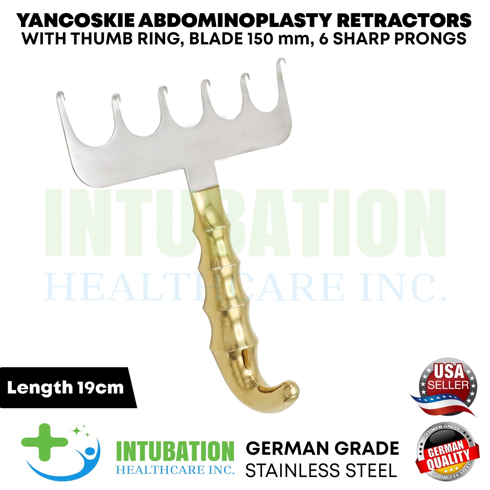 YANCOSKIE Abdominoplasty Retractors Hook with 6 Prongs Plastic Surgery Tools
