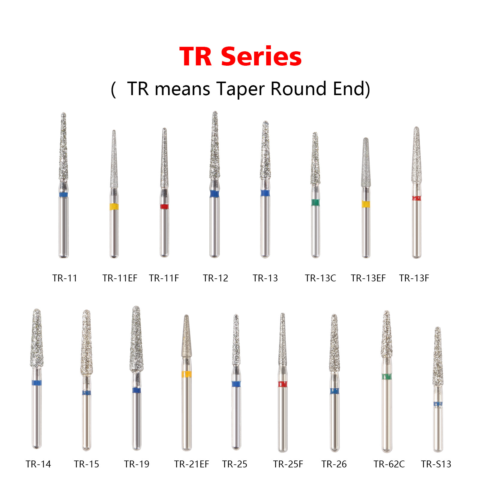 97Types Dental Diamond Burs FG 1.6mm for High Speed Handpiece 5Pcs/pack SA