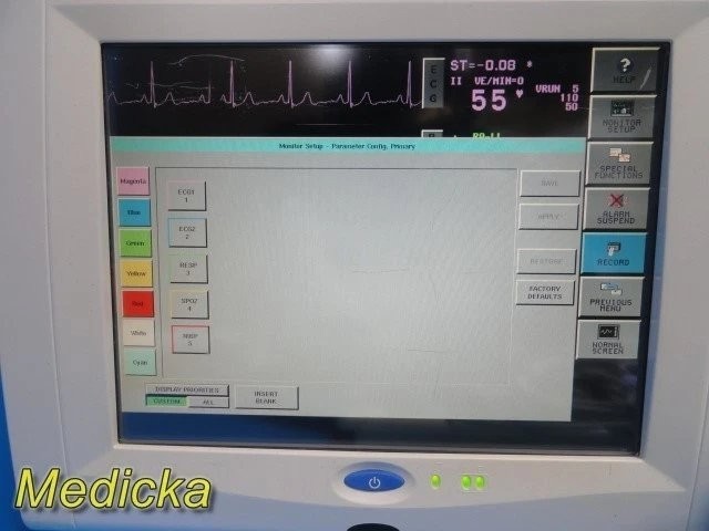 Spacelabs 91370 Ultraview SL Monitor- 91496 Module – ECG/SpO₂/NIBP/Temp ~ 38418