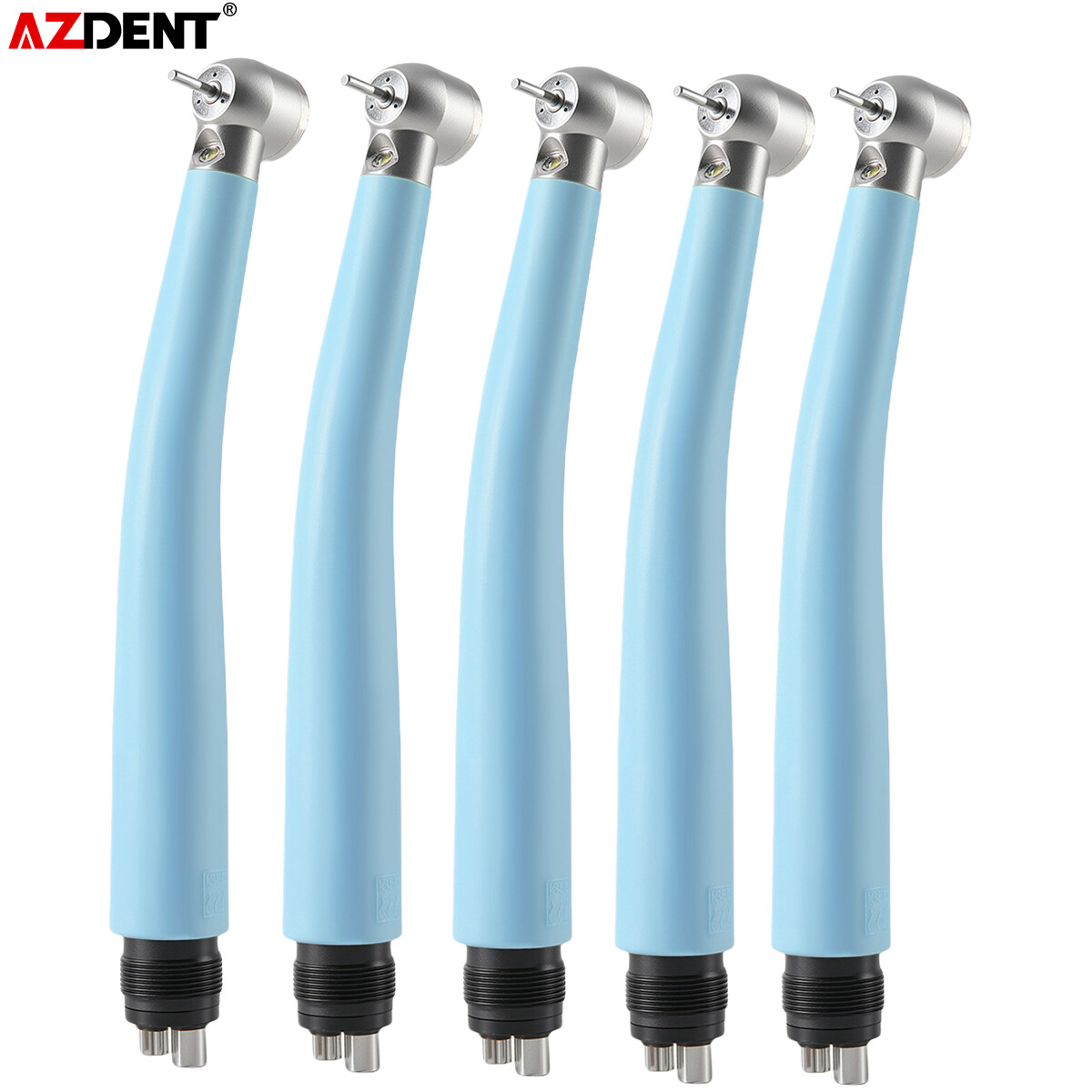 5 X NSK Style Dental E-generator LED High Speed Handpiece Push Button 4 Hole