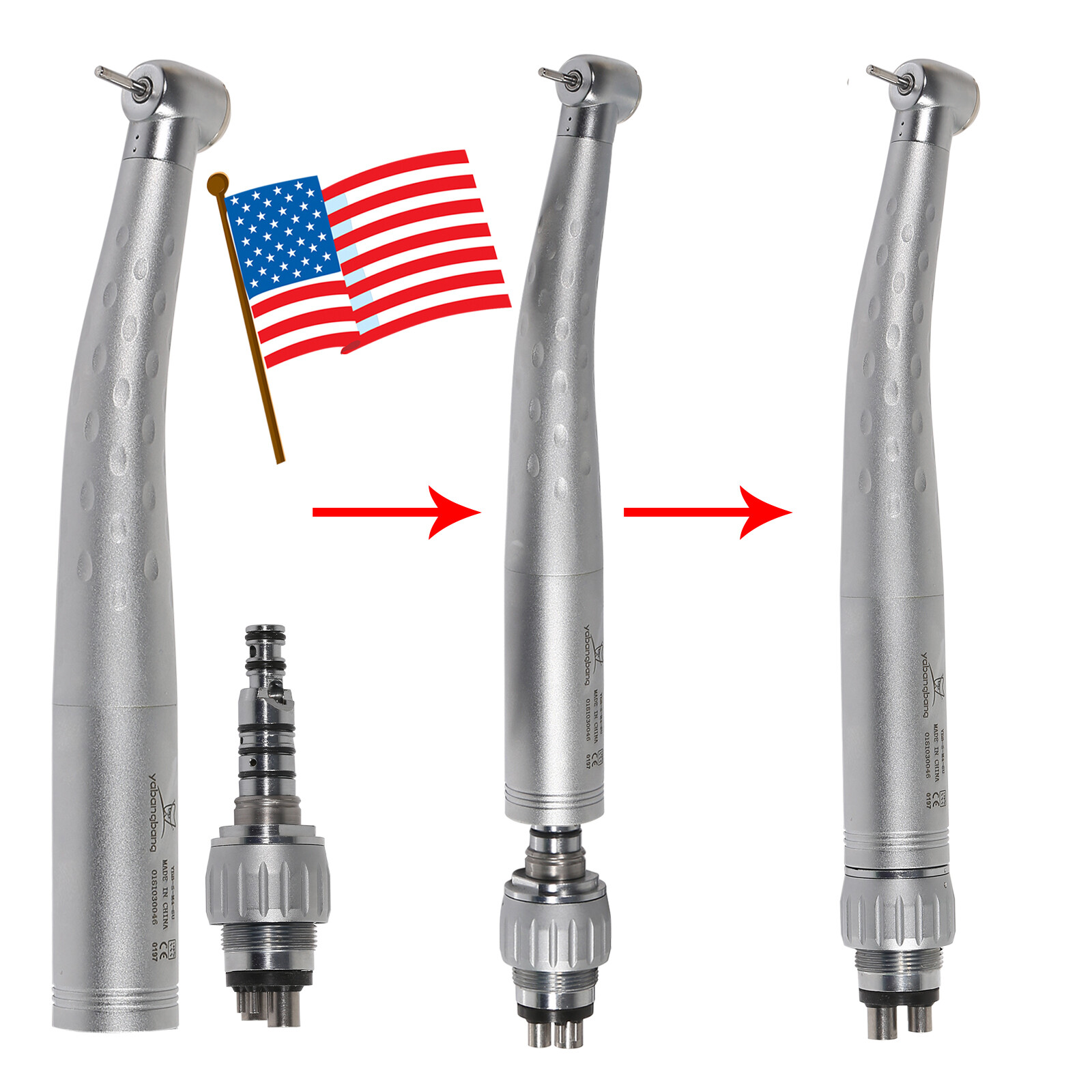 Estilo NSK Dental Contra Angulo Baja Velocidad Pieza de Mano 2Hole Micromotor