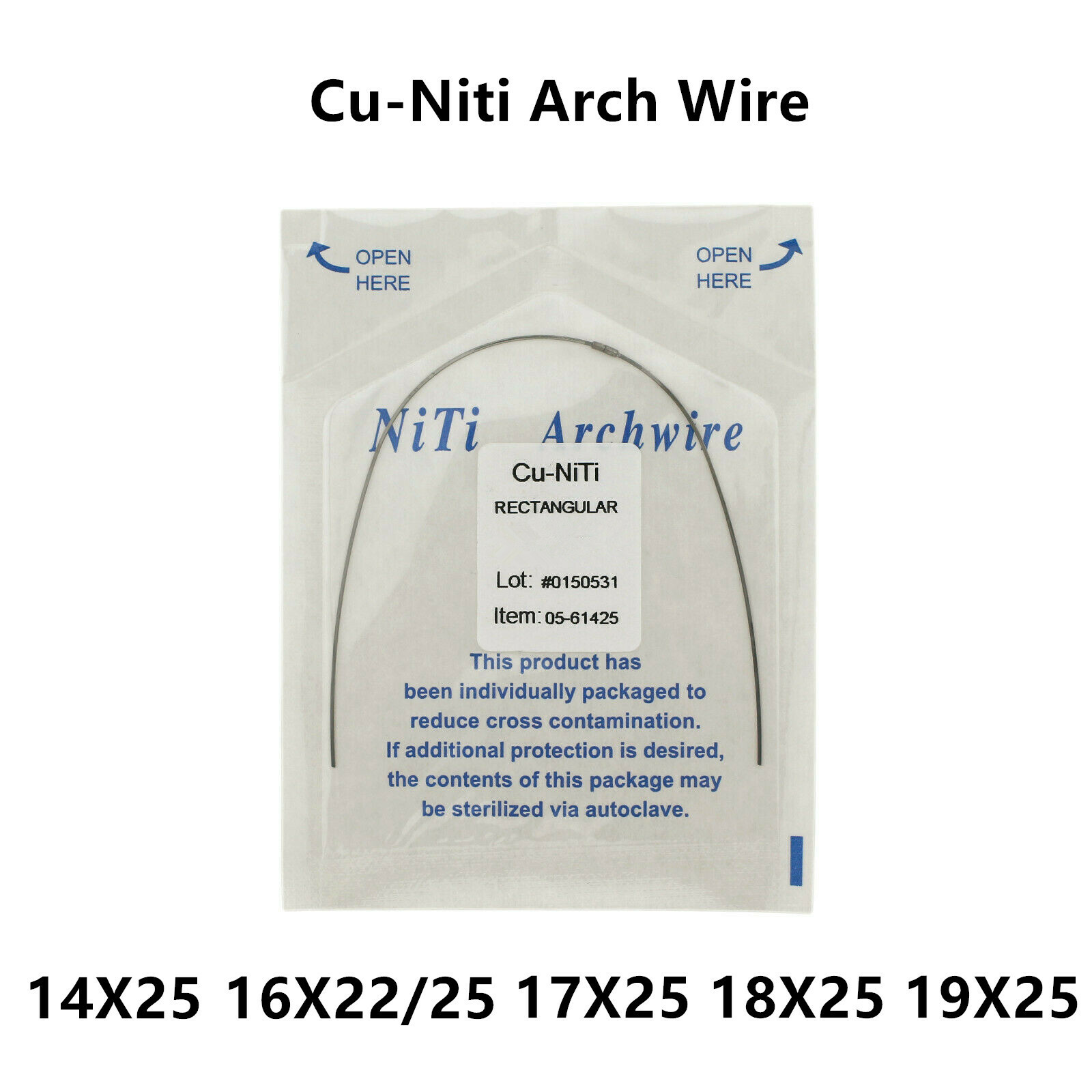 1Pack Dental Orthodontic Copper Cu-Niti Arch Wires Rectangular Stops Damon Form