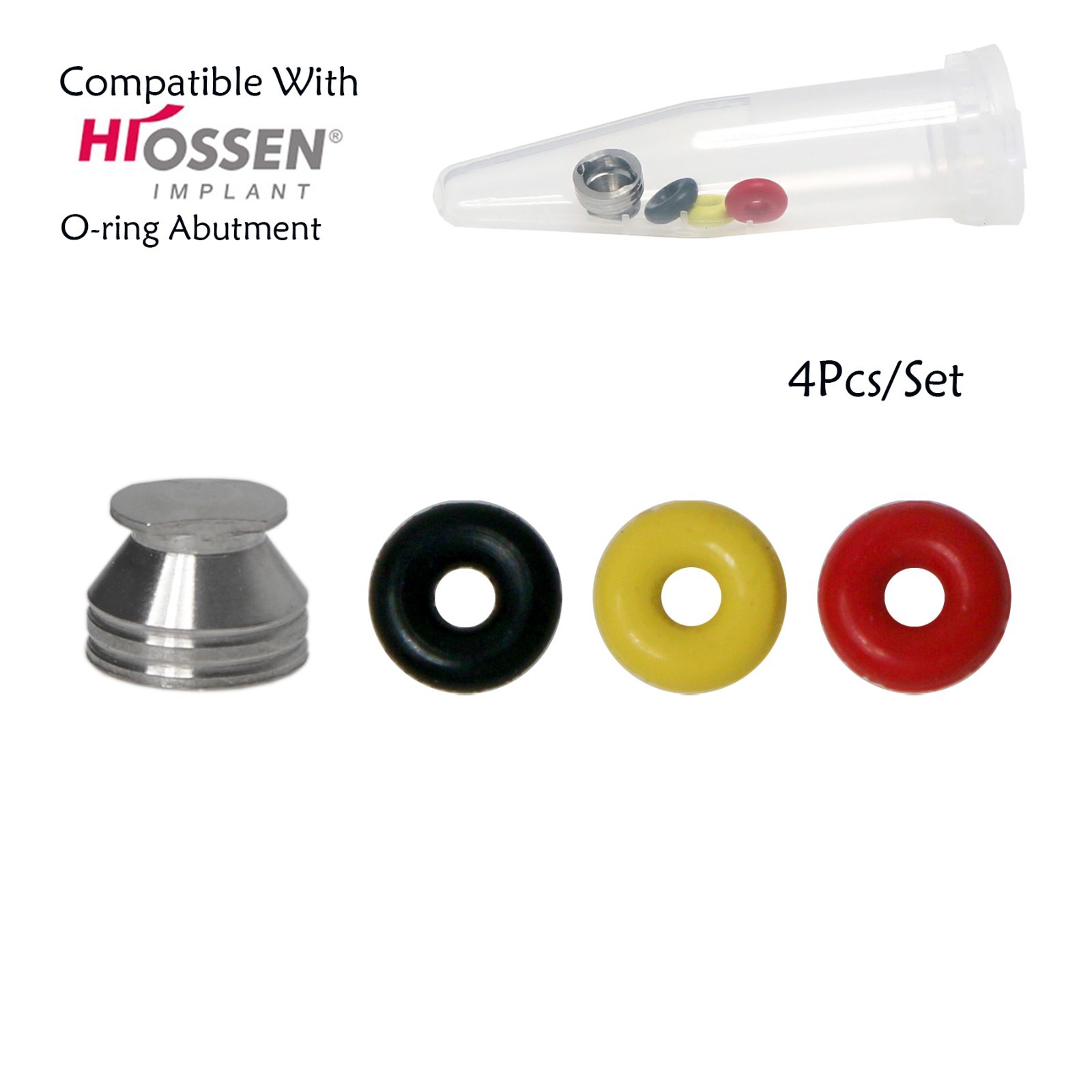 US Dental O-ring Retainer Caps Kit For Implant Osstem Ball Attachment Abutments