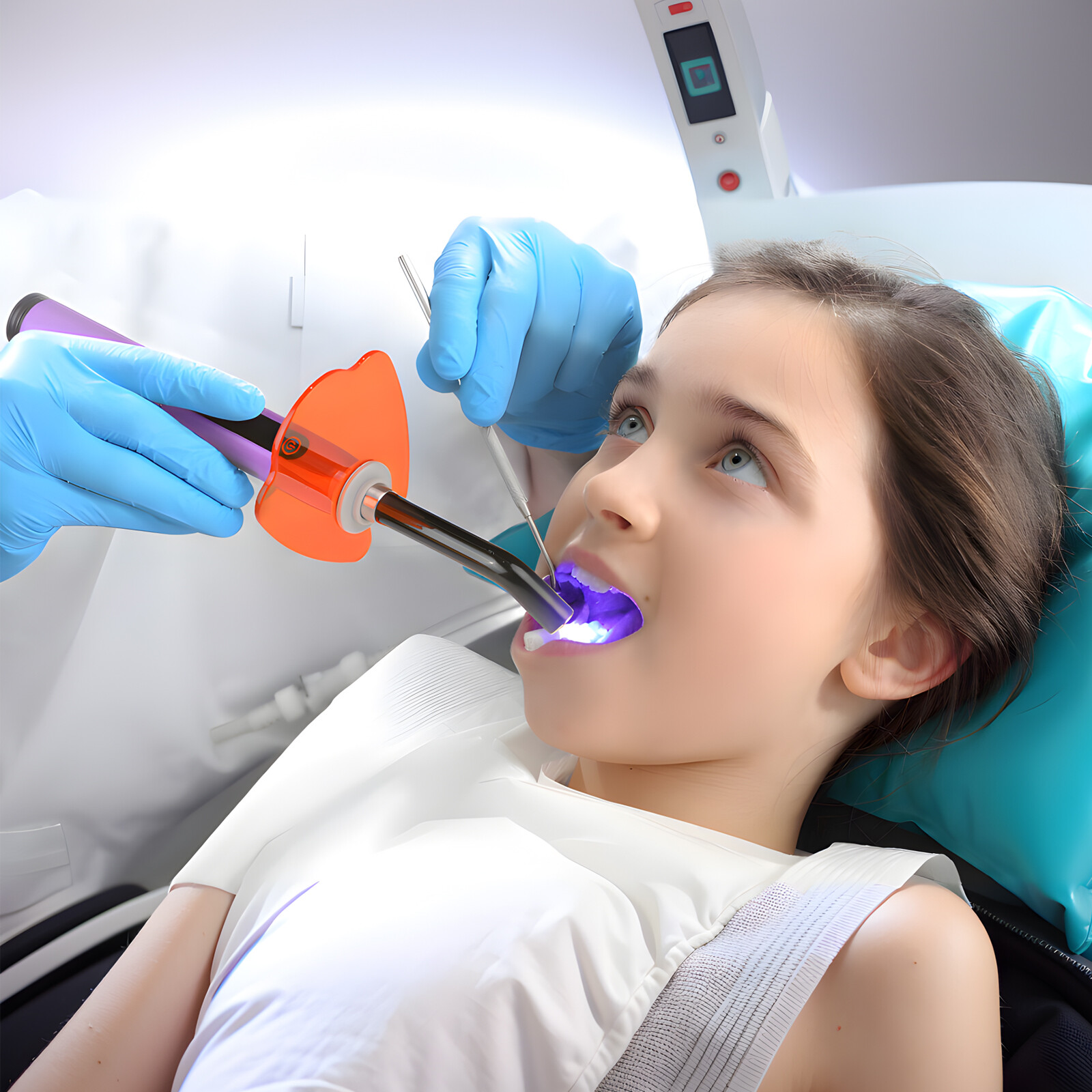 5W Dental High Power Wireless Curing Light 800-2400mw/cm2 Resin LY-A180C Purple