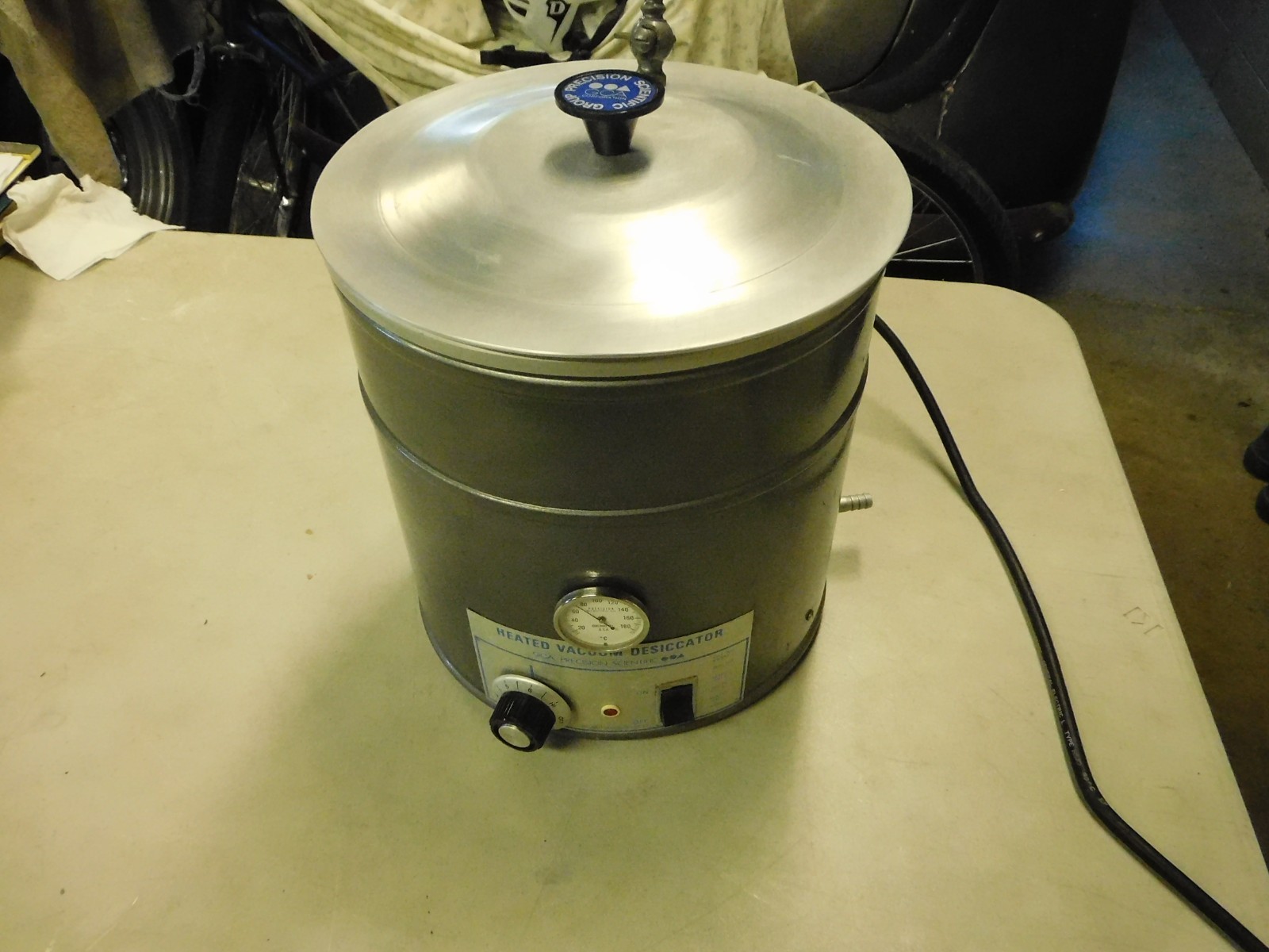 Desiccator, Cylindrical, Heated, Vacuum seal, N2 purge, Precision Scientific