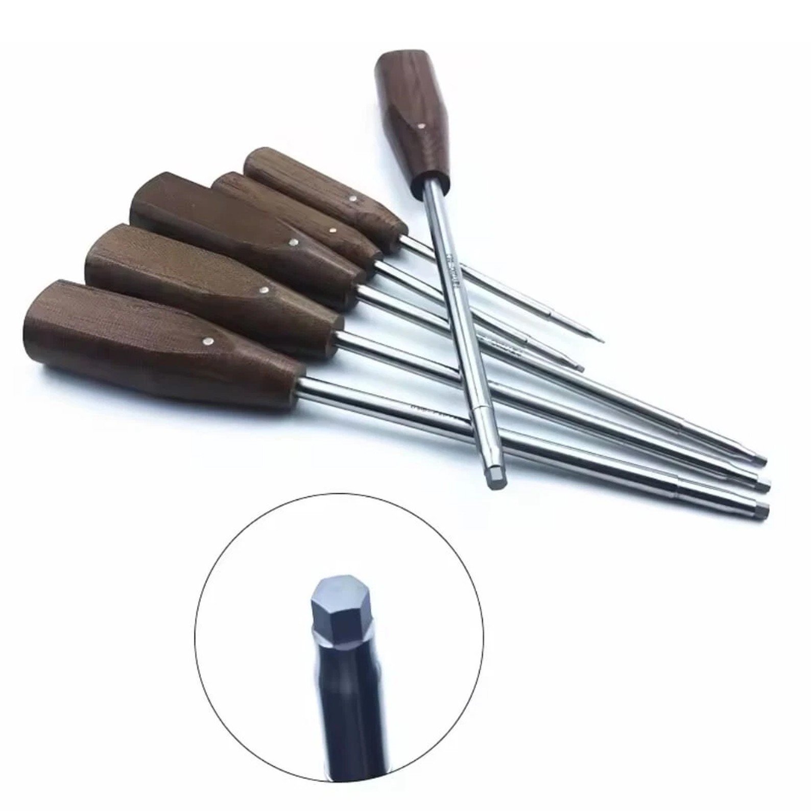 Set of 6 Pcs Orthopedic Bone Screw Driver 1.0mm 1.5mm 2.0mm 2.5mm 3.0mm 3.5mm