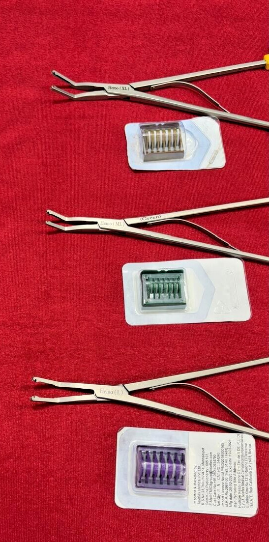 Open Surgery Hem-o-Lok Appliers with Cartridge Reusable Instruments – 3 Set