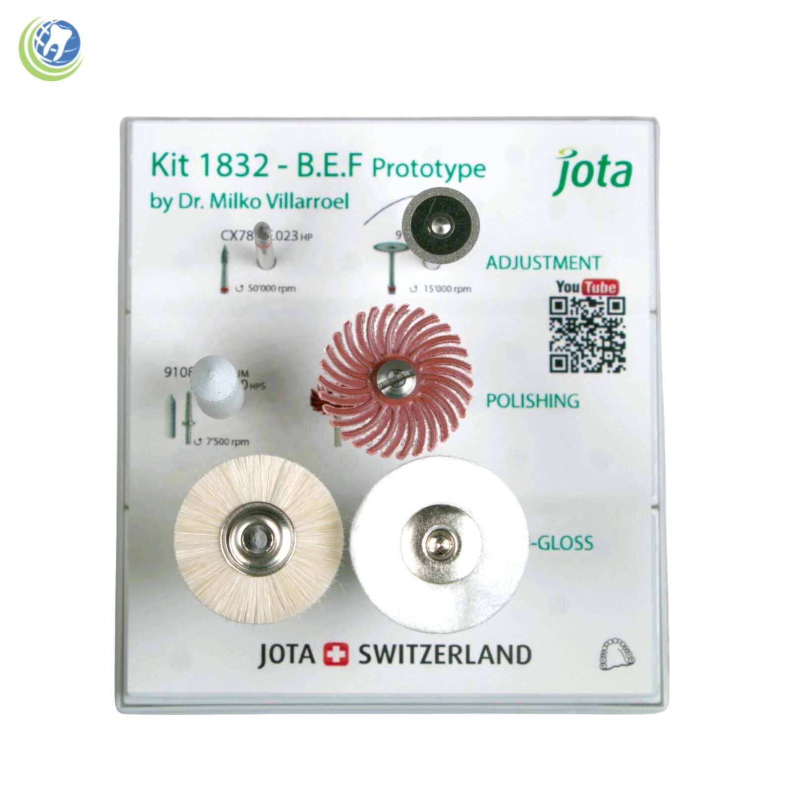 Jota B.E.F. 1832 Prototype Provisional Restorations Milko Villarroel Bur Kit *