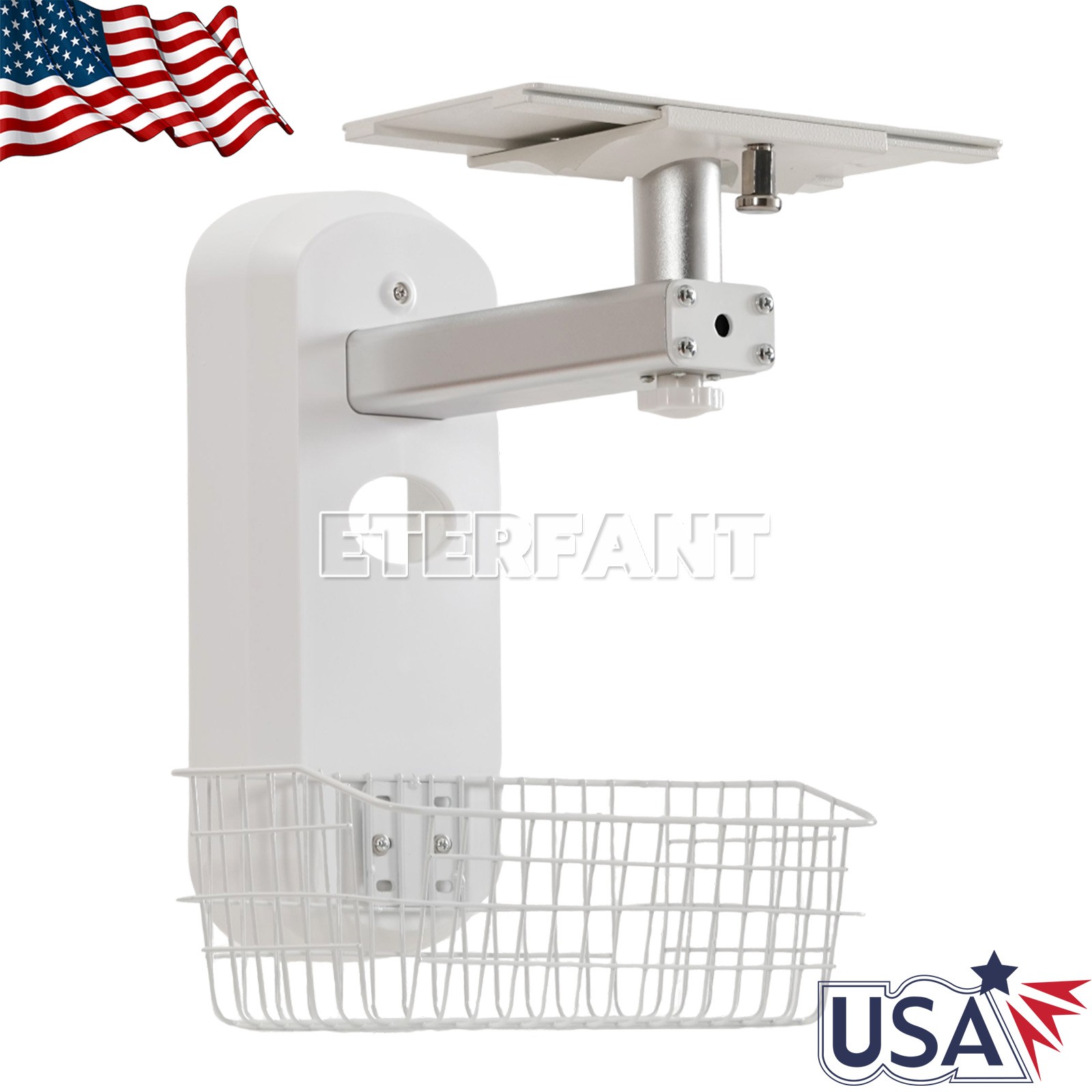 Adjustable Mobile Rolling Cart/Wall Mount Bracket Used for Patient Monitor US
