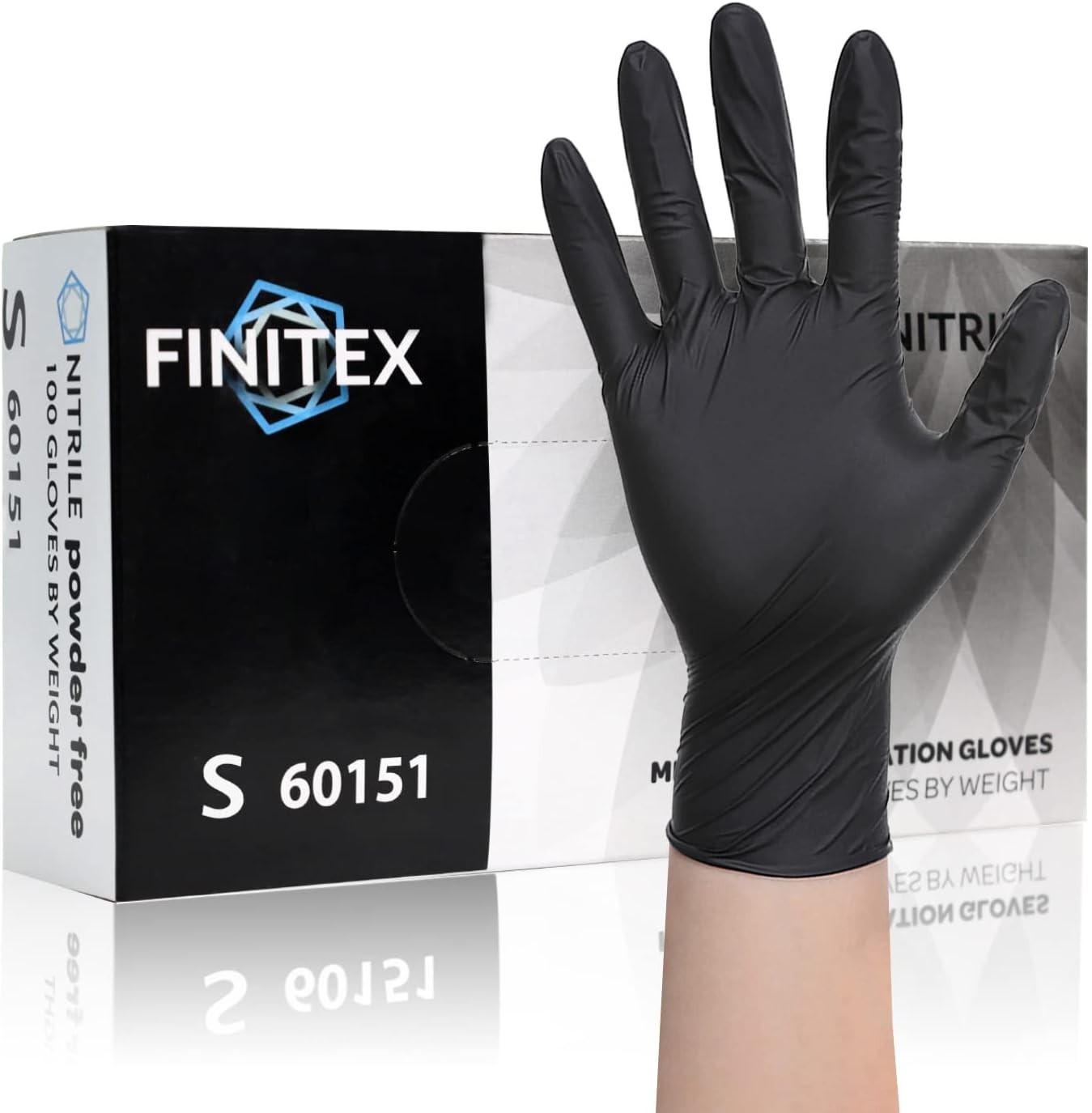 Black Nitrile Disposable Exam Gloves – Powder-Free, 3mil, Size Small [1000 Pack]