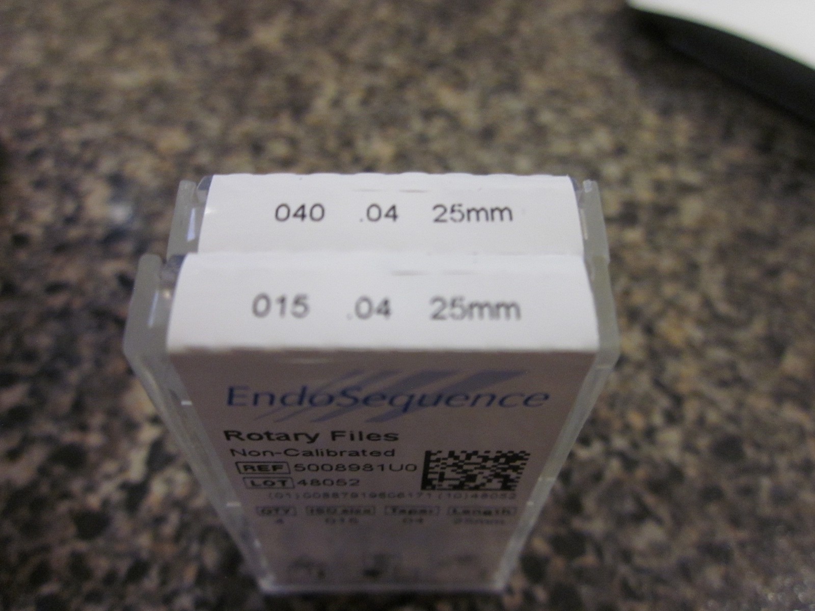 2Brasseler EndoSequence rotary endodontic files length 25mm taper .04 size