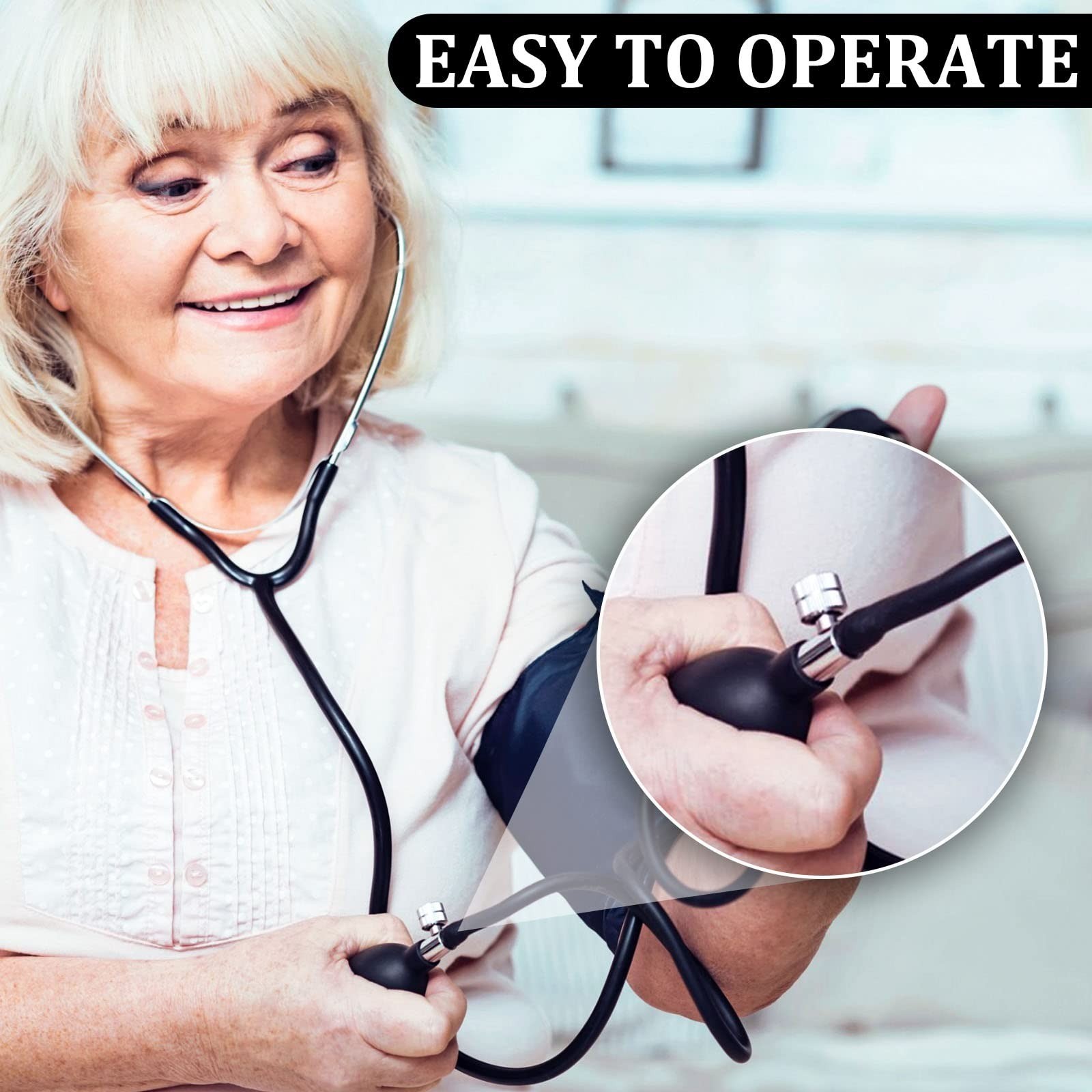 Fabbay Blood Pressure Bulb Pump Replacement Set with Tubing – Manual Monitor