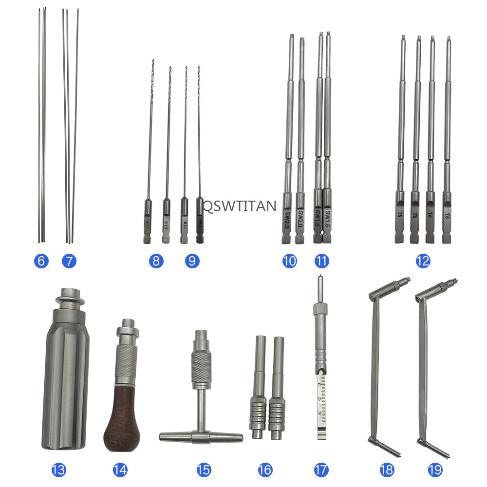 Finger Palm Bone Trauma Locking Plate Instrument 2.5mm 2.7mm Instrument Set