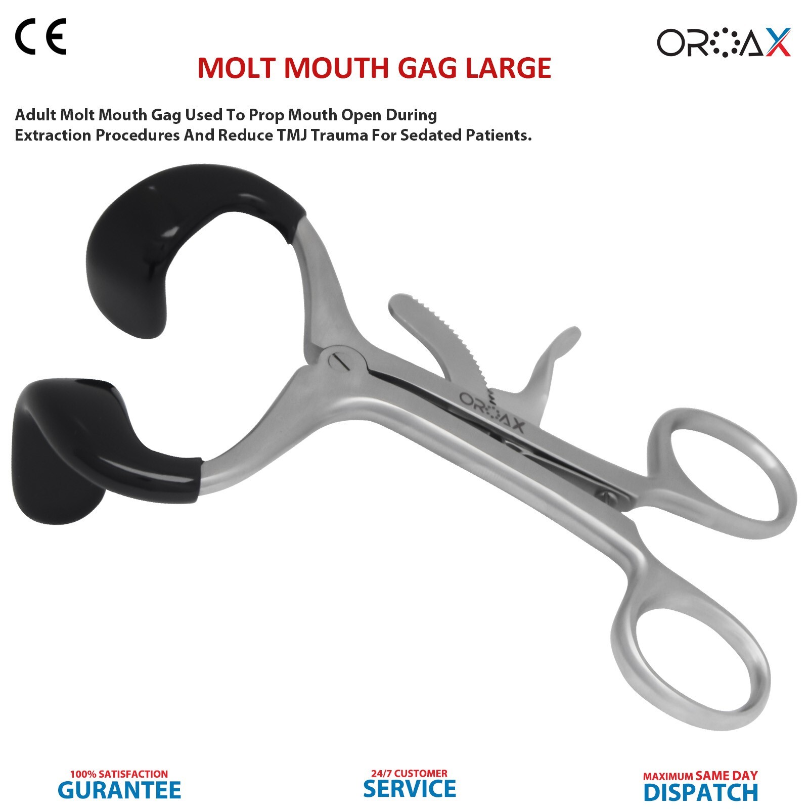 Adult Molt Gag Mouth Opener Cheek Dental Retractor Oral Surgery Instruments