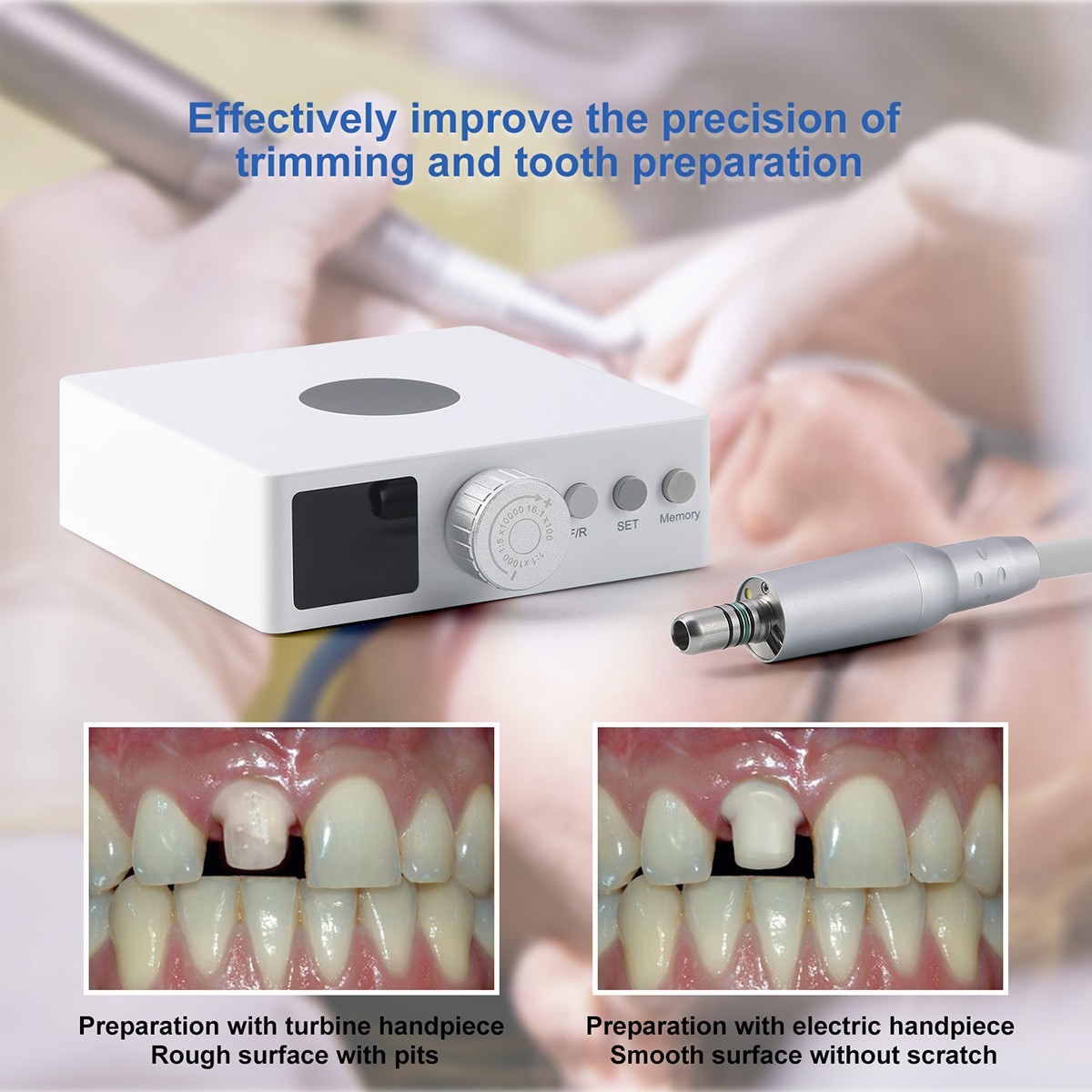 AZDENT Dental Brushless LED Electric Handpiece Motor Micro Motor 4 Hole