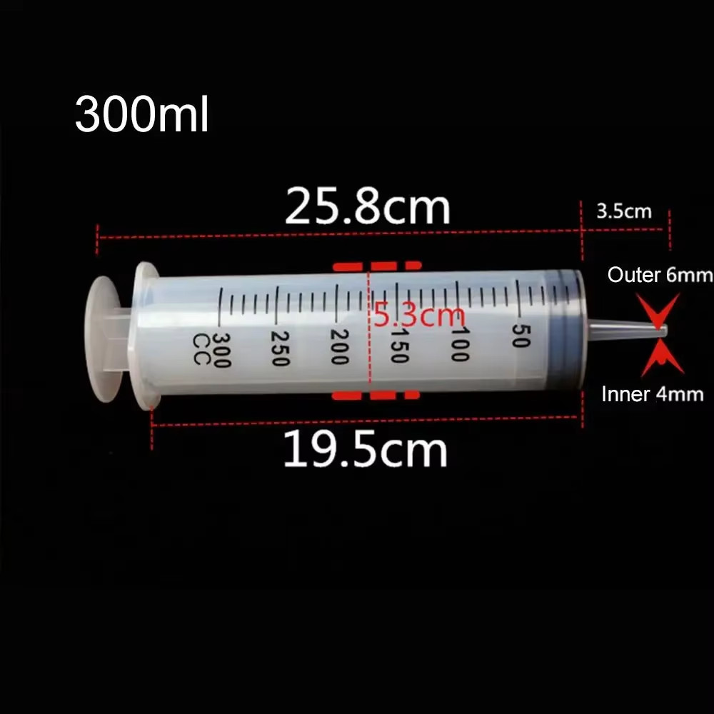 1Pc 150Ml-500Ml Large Capacity Syringe Syringes Reusable Pump Measuring 1.3M Tub