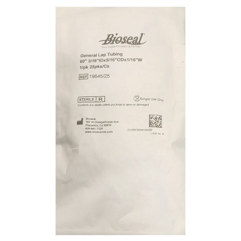 *1-Pack* Bioseal General Lap Tubing 60.1875″ID x 0.3125″OD Sterile 19645/25