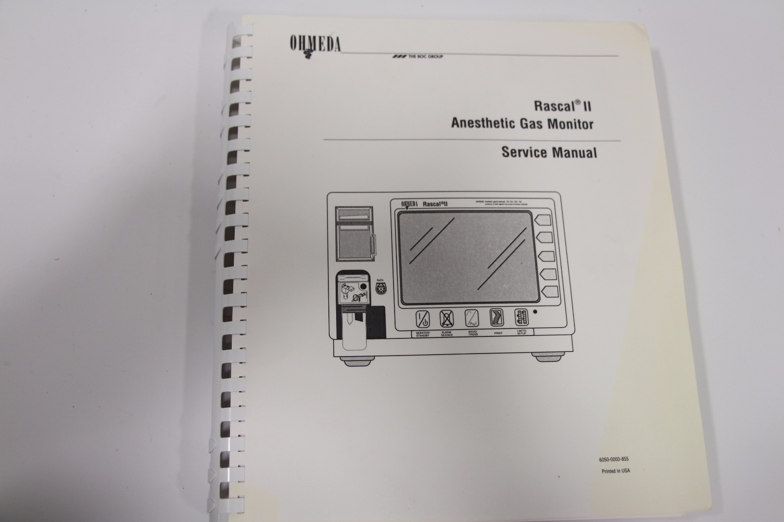 Datex Ohmeda Rascal II Anesthetic Gas Monitor Service Manual 6050-0003-855