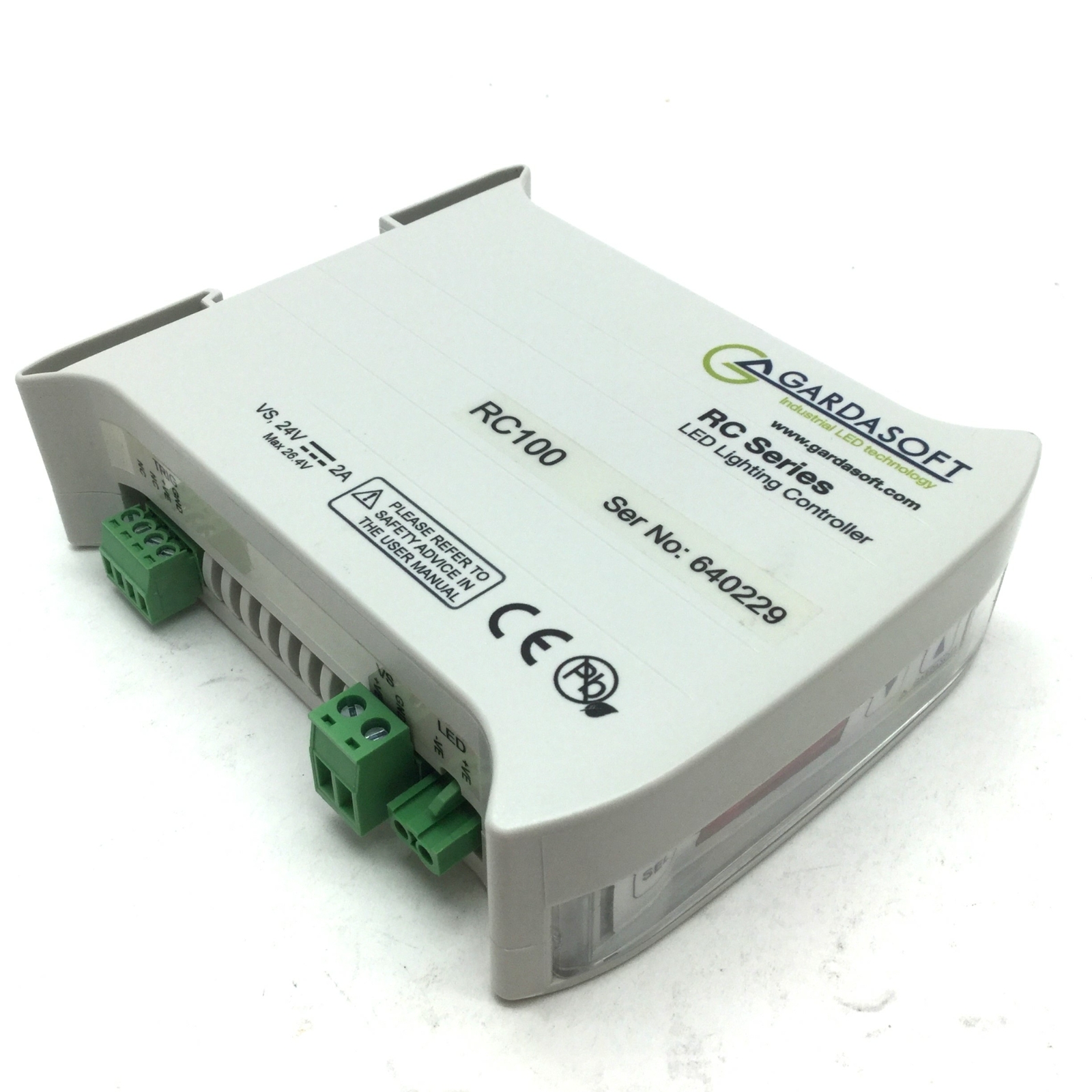 Gardasoft RC100 Lighting Controller Pulsed/Continuous Out: 1A 25W, In: 24VDC 2A