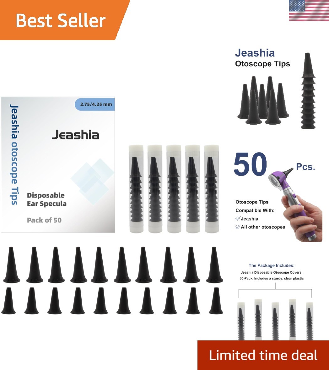 Disposable Otoscope Covers, 50-Pack Universal Ear Specula Tips with 2.75Mm & 4.2