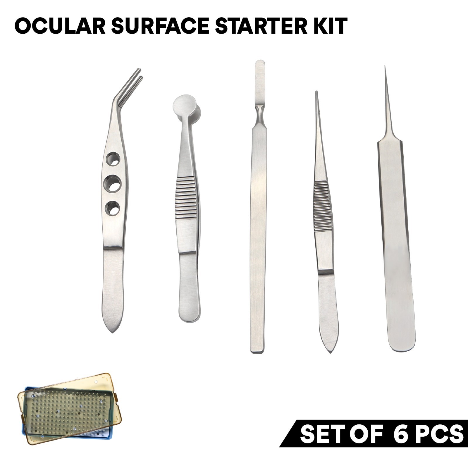6 Pcs Ocular Surface Starter Kit German Steel Ophthalmic Instrument Eyelid Set