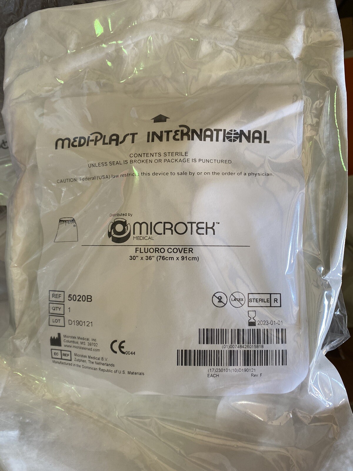 Lot of 13 Microtek Medical 5020B Fluoro Cover X-ray 30”x36”. Exp 2023-01-01.