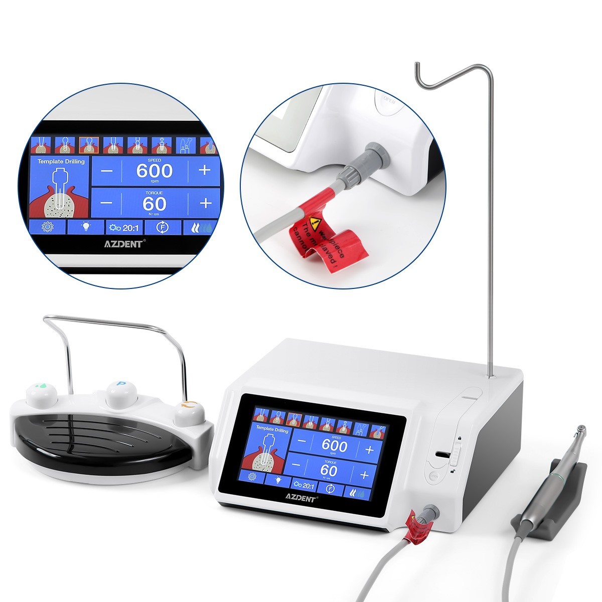 Portable Dental Unit Air Compressor 4H /2 IN 1 Piezo Bone Surgery &Implant Motor