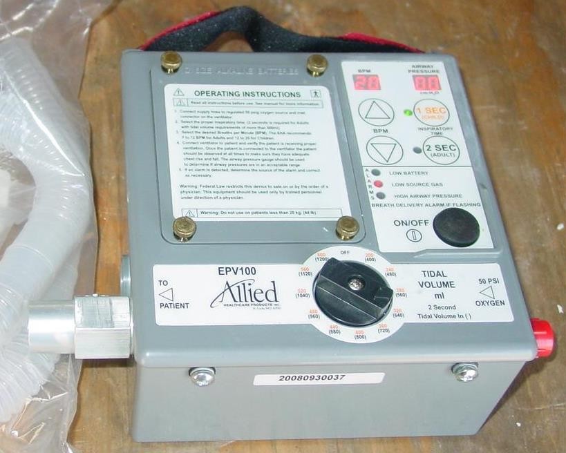 Allied Healthcare EPV100 Emergency Preparedness Ventilator