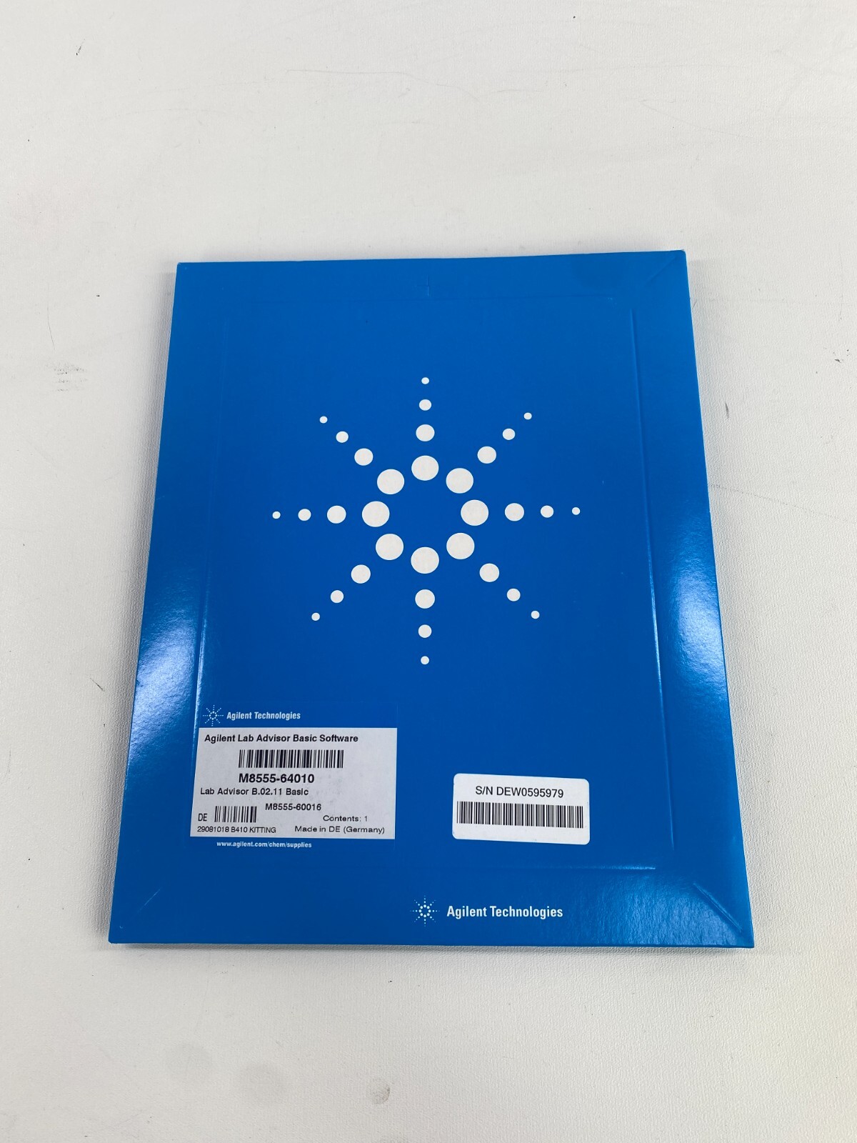 Agilent M8555-64010 Lab Advisor Basic B.02.11 Software / Infinity 1100 1200 1260