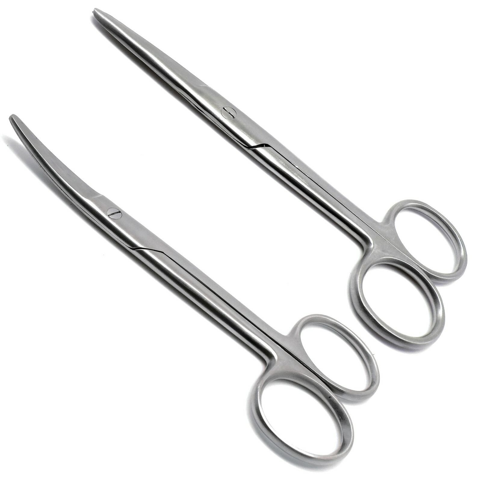 2 Pcs Set Mayo Scissors Straight & Curved 5.5″ Blunt/Blunt Surgical Instruments