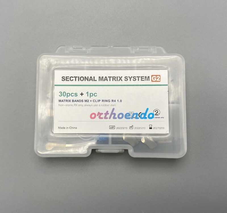 Dental Sectional Contoured Matrice Matrix Bands System Refill + Clip Ring G2 Kit
