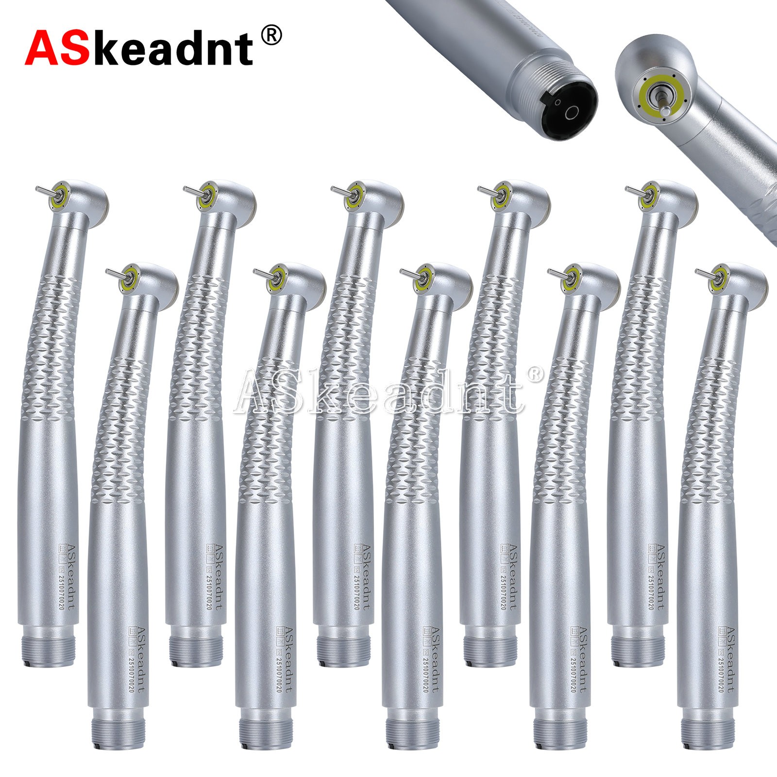 Dental LED E-generator Shadowless Ring Ceramic Handpiece 5 Water Spary 2 Holes